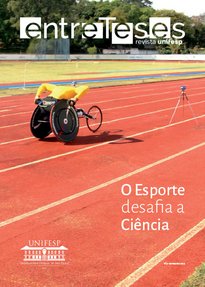 Capa da Entreteses 3, mostra paratleta treinando em um pista de atletismo