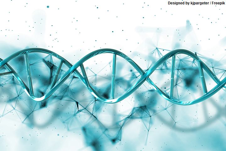 Imagem ilustrativa de um filamento de DNA