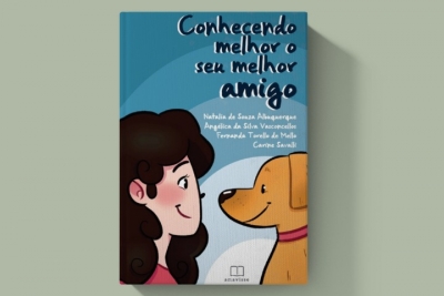 Capa do e-book Conhecendo Melhor o Seu Melhor Amigo com desenho de uma menina e de um cachorro